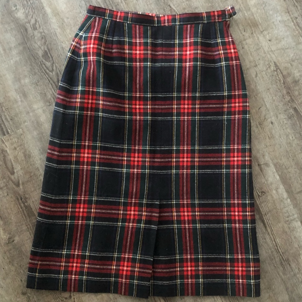 Vintage Pendleton Wool Plaid Skirt